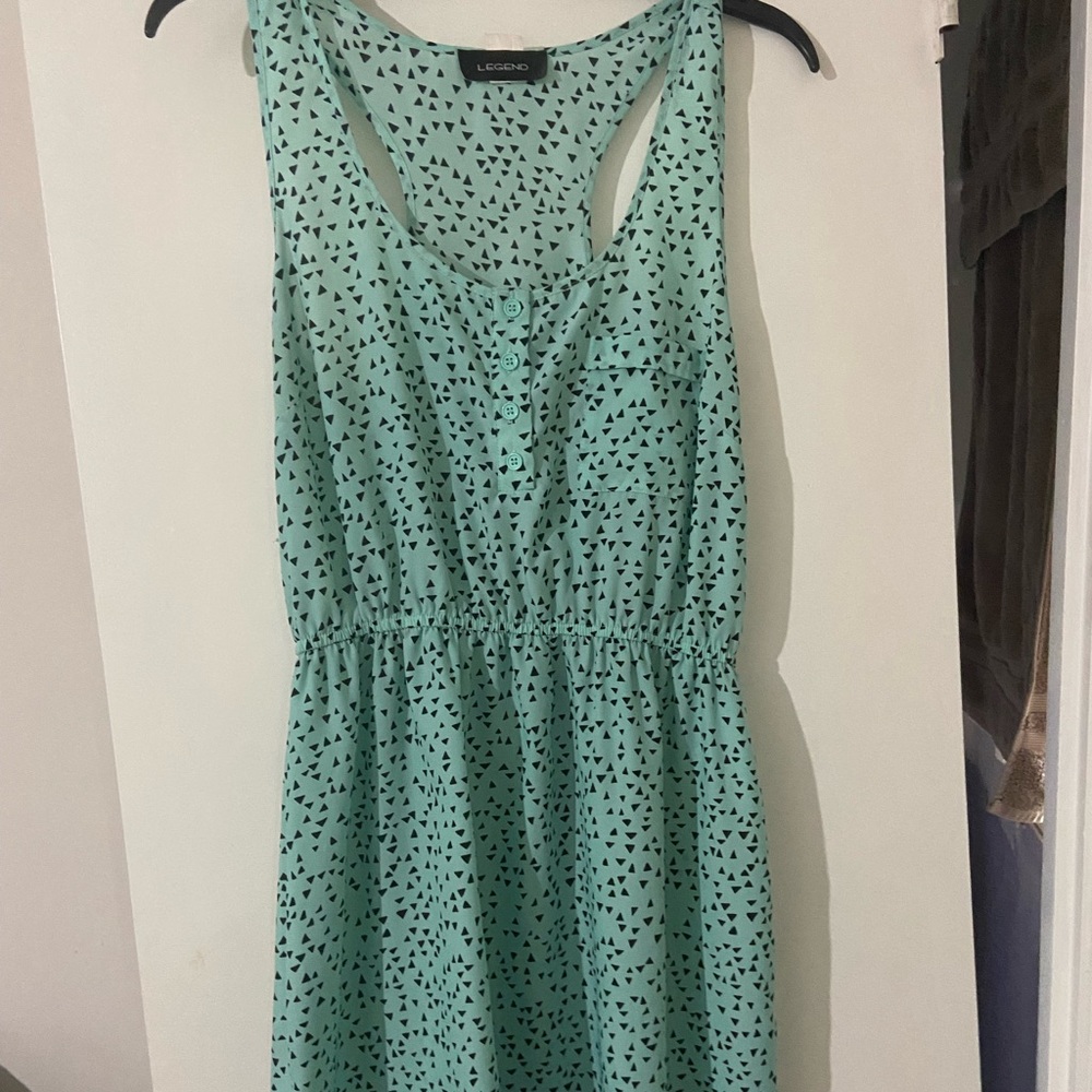 Mint and black dress